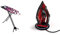 Mabel Home Space Saving Ironing Board, Easy Storage, Adjustable Height + Extra Cover, Black, One Size & Morphy Richards 303250 Cordless Steam Iron easyCHARGE 360 Cord-Free, 2400 W, Red/Black