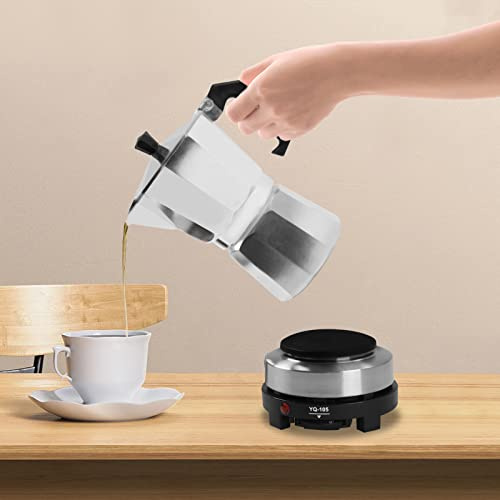 KOLHGNSE Mini piastra riscaldante, caffettiera e piastra riscaldante elettrica con spina da 500 W, 3/6 tazze, macchina per caffè, buffet, uffici (6 tazze)