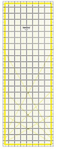 Liquidraw Quilting Ruler - 8.5 x 24 | Transparent Acrylic | Clear, Bold Imperial Measurement Markings | Patchwork Rectangle Quilting Template | Ideal For Quilting, Sewing & Cutting | 3 mm Thick