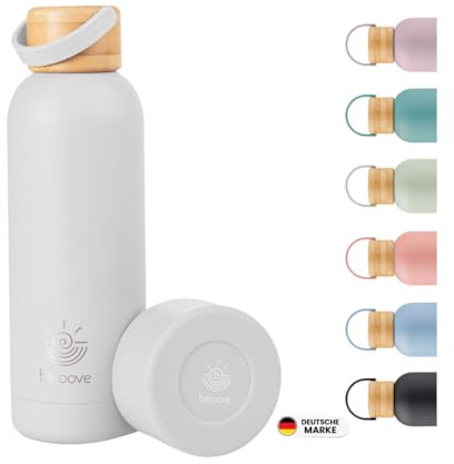 beloove™ Trinkflasche Edelstahl BPA-frei - Doppelwandige Thermosflasche, auslaufsicher, Trinkflasche Kohlensäure geeignet, kratzfest pulverbeschichtet - 500 ml, 750 ml Wasserflasche Thermosflasche