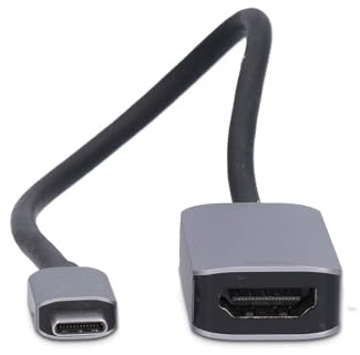 Nedis Adaptador USB-C - USB 3.2 Gen 1 - Conector USB-C - Salida HDMI - 8K@60Hz - 0,20 m - Redondo - Niquelado - PVC - Negro - Caja