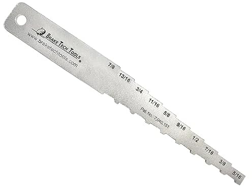 Bremsbelag-Messwerkzeug Bremslehre Techniker Messgerät Entwickelt für Fahrzeugwartungsinspektion, beschriftet in 16 - BT-1032T16
