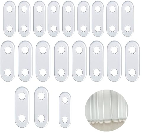 UtySty Confezione da 20 pesi per tende, ovali, in ferro, per tende velate, casa, camera da letto, doccia, tessuto, finestre, bandiere, patio, interni