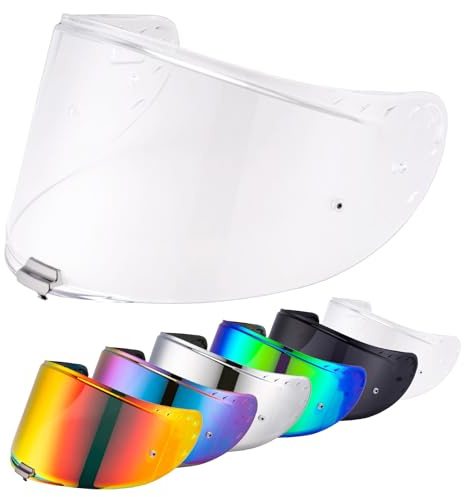 VCOROS Helmvisier für FF327 Challenger,Motorradhelm Visier,Motorrad Windschutz Helm Objektiv Visier Vollgesichts,Motorradhelm Zubehör (Transparent)