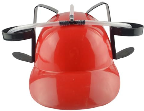 Sombreros de cerveza Sombrero de cerveza Beber Gorro divertido Beber Sombrero Safe Plastic Beber Beber Casco con soporte de lata y paja, sombrero divertido para la cerveza Juegos de fútbol de fútbol