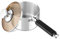 Casseruola da 16 cm, onader a 3 strati, in acciaio inox, con coperchio in vetro, piccola pentola a induzione da 1,9 l, atossica e sana, lucida e lavabile in lavastoviglie