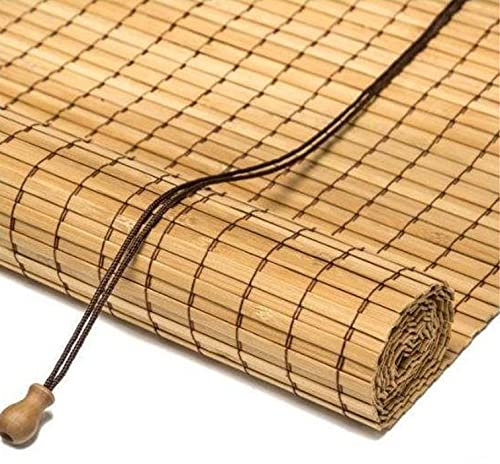 Tenda a rullo in bambù per finestre e esterni, tende a rullo in bambù naturale, per ombrellone/isolamento termico, dimensioni personalizzate per interni/esterni/patio, persiane avvolgibili (larghezza