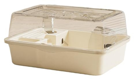 Milageto Großer Hamsterkäfig, Hamsterhaus, transparent, mit Wasserflasche, Hamstergehege, Haustierhaus für Zuckergleiter, Rennmäuse, Ratten, Mäuse