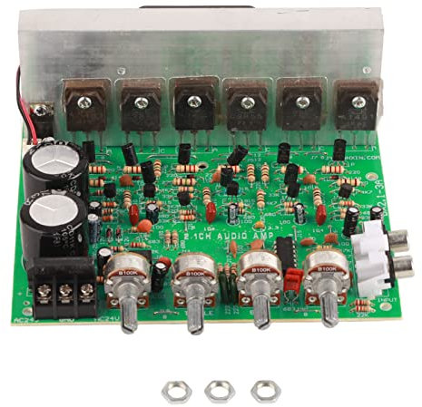 Power Amplifier Board, 2.1 Channel Subwoofer 300W Volume Potentiometer Module, Small Size, Entry, Circuit, AC Dual 26V, 2 X 100W, 1 X 120W Output Power, 4-16 Ω, 6 Power