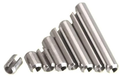 CLENEA Geteilter Federstift Spannstift Elastischer zylindrischer Splintstift Elastischer zylindrischer Schlitzstift(6 mm,M6)
