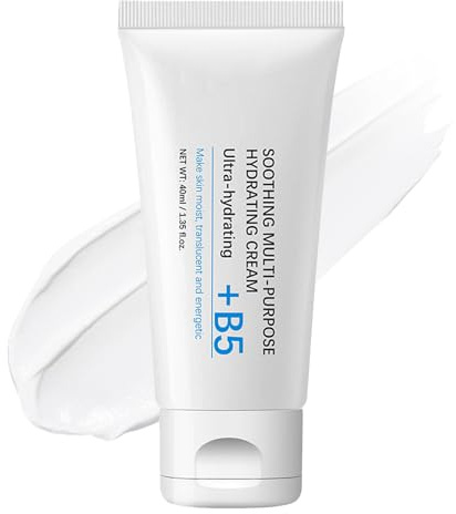 B5 Face Cream, Skin Barrier Improving Cream, Vitamin B5 Soothing Day Cream for Anti Redness, Firming Face Cream For Sensitive Skin, Acne & Improve Damage Skin, 40ml (1PC, One Size)