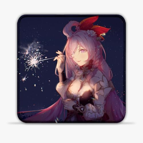 CHTXD Houkai Gakuen Elysia (30 x 30) CM 11.81 (in) Tappetino per mouse da gioco, superficie in tessuto su superficie a basso attrito bordi cuciti base antiscivolo per mouse Laser/ottico