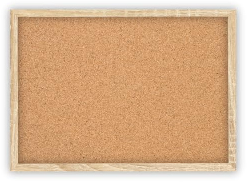 Clamaro Memo anslagstavla, kork 60 x 40 med ram | Sonoma-ek | korkvägg med MDF-träbildramar och metallhängare (Qerformat och porträttformat) | inkl. 10 häftstift