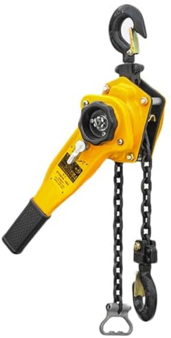 YQCXG Manual Lift Bar Chain Hoist with 10ft Chain, Steel Ratchet Chain Hoist with 2 Heavy Duty Hooks for Warehouse Garage (Size : 1T)