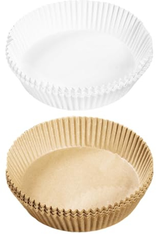 UOPJDD 100 Pezzi di Rivestimento in Carta Friggitrice, Accessori per La Friggitrice, Carta Che Assorbente Olio, Carta per Alimenti, Forniture da Cucina.