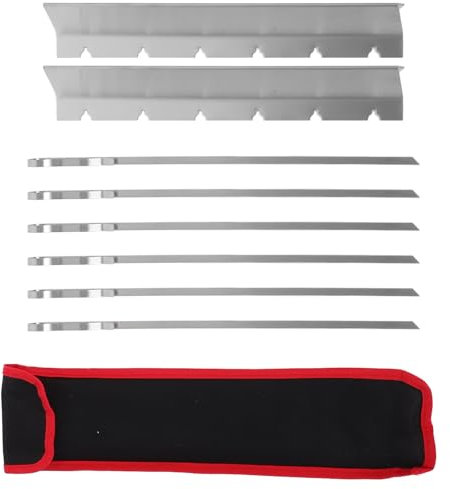 Toyvian 1ensemble Kit De Brochettes Acier Pour Barbecue Portable De Skewers Réutilisables Pour Et Légumes Pour Camping Et Grillades Plein Air