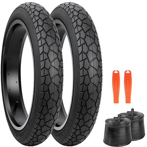 GRELiving Pneumatici per Bicicletta Elettrica, 20 x 3.0 pollici, Mountain Bike, E-bike, 40 PSI, 2 Pneumatici + 2 Tubi + 2 Leve