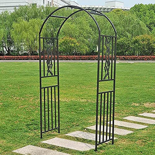 Arches de jardin – Treillis en fer forgé pour plantes grimpantes, vignes et roses – Arches de jardin d'extérieur pour terrasses, arrière-cours et parterres de fleurs – Design durable et élégant