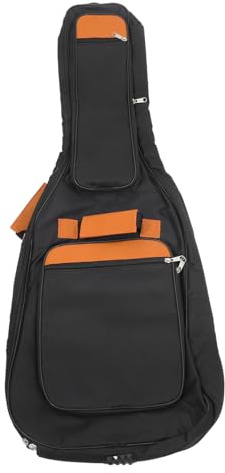 EXQUIMEUBLE Waterproof Thickened Canvas Electric Guitar Bag, Padded Guitar Carrying Backpack with Handle, Protective Storage Case Suitable for Travel and Gig Use