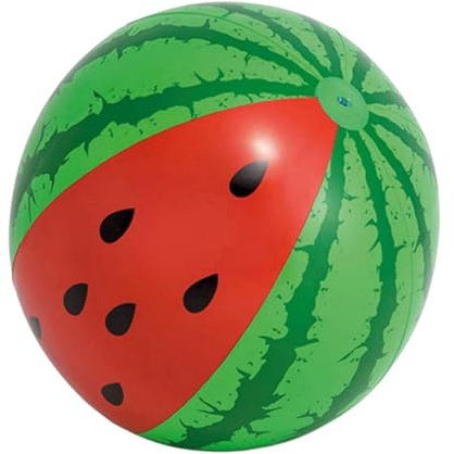 ibasenice Aufblasbarer Strandball mit Wassermelonen Design Großer Lustiger für Outdoor Aktivitäten Sommer Spaß im Freien