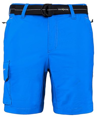 crazy4sailing Unisex Deck Segel‑Shorts – schnelltrocknend, Ultraleicht & Stretchy, UPF 40 Schutz, Abriebfest verstärkter Sitz, praktische Taschen, elastischer Bund inkl. Gürtel