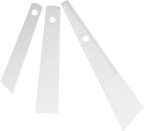 DEARMAMY 3 piezas Espátulas para Pegar Cuero de Duradero Herramientas de Manualidades con Mango Ergonómico para Esparcir Pegamento Pintura y Artesanía de Polipiel