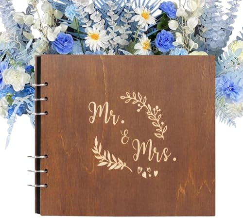 Wedding Guest Book: Rustic Linen Record Album, Elegant Memories Record, Gold Foil Detail, Classic Memories Recording Pages | Reception Entry Book For L