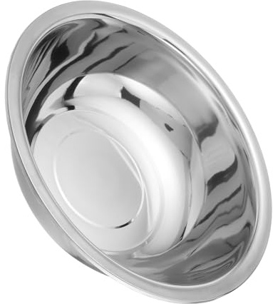 ULTECHNOVO Bassine Facile à Nettoyer Design Moderne et Élégant Bain de Pieds en Acier Inoxydable Argenté , 35 Cm pour Spa et Salon