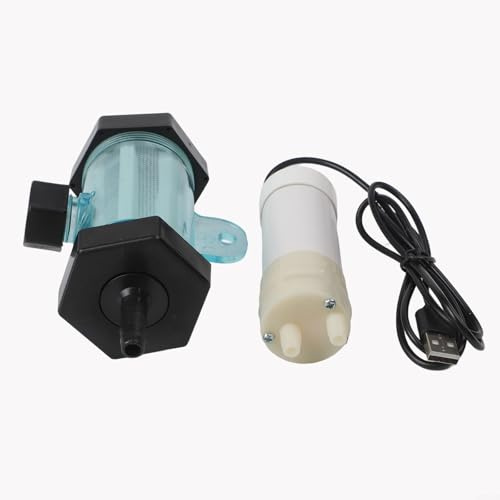 Shophubio Sifone elettrico per acquario con USB, sifone sommergibile per acqua dolce e salata, aspirapolvere automatico per la pulizia dell'acquario con rondella (1 metro)