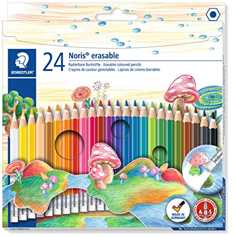 STAEDTLER 144 50NC24 - Noris Club radierbarer Farbstift, 24 Stück Etui