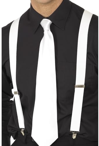 White Elasticated Braces