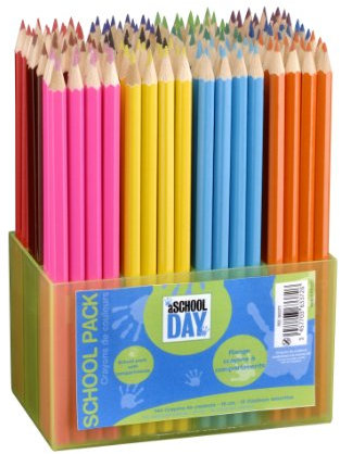 Jpc Créations Schoolpack 363372 - Set di pastelli, 144 pezzi, colori assortiti