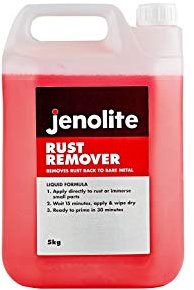 JENOLITE- Rostentferner Flüßigkeit. Zur schnellen Behandlung von Rost, zurück zu blankem Metall. Inhalt: 5 Liter