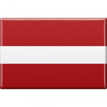 Küchenmagnet Magnet Länderflagge - LETTLAND - Gr. ca. 7,5cm x 5,5cm - 38068