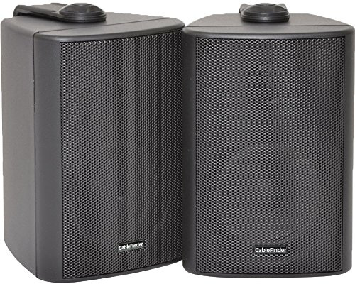 1 x par | 7,6 cm 60 W 8 OHM | svart 2-vägs kompakta väggmonterade högtalare | Mini HiFi surroundljud passiv bakgrund musikskåp hörn | 2-högtalare hemljudsats