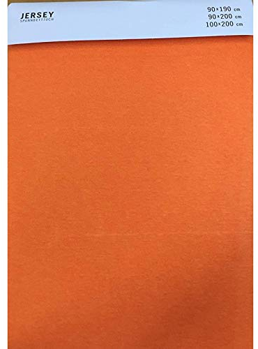 schlafgut Elastisches Spannbettlaken aus 100% Baumwolle (Orange)