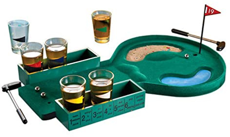 TAYSTE Tabletop-Golfspiel | Golfspiel-Set mit 6 Trinkbechern,Geschenke für Golf- und Weinliebhaber, Minigolfplatz geeignet für Schreibtische, Tische, Bars, Böden, Autos, lustiges Trinkspiel