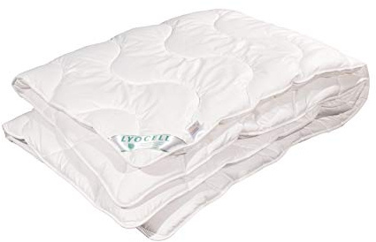 Bach's Betten Welt Ganzjahresdecke Lyocell Tencel 100% Natur Duo Decke sehr hoher Schlafkomfort Bezug 100% Baumwolle - Duo Decke Lyoba (155 x 220 cm)
