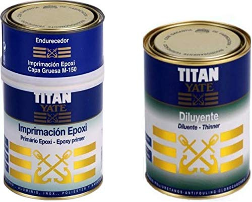Imprimación Epoxi Titan Yate 750 ml + Diluyente para yates Titan Yate 1 L