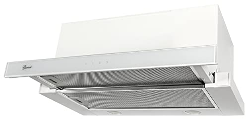 Gurari Campana de pantalla plana GCH B 117 BL Prime, campana de cocina de 60 cm, en negro, cristal negro, 1000 m³/h, aspiración muy potente, 3 niveles de campana extractora