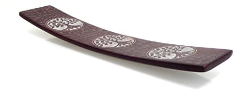 Fumaga – Räucherstäbchenhalter „Schiffchen – Baum des Lebens“ aus Speckstein, 26 cm lang