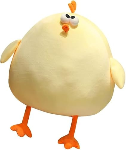 Maomoto Funny Fat Chicken Plush Pillow, Super Soft Mother Hen Doll, Cute Chicken Neck Pillow, Yellow Plush Stuffed Animal for Boys & Girls Festival Gifts
