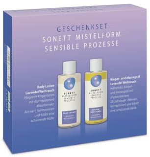 Sonett Mistelform Geschenkset – Körper- und Massageöl & Body Lotion Lavendel-Weihrauch