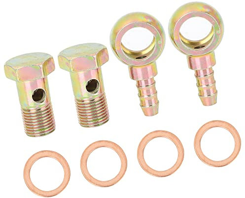A ABSOPRO Moto Voiture 16mm Banjo Tuyau Barbillon Boulon Raccord Adaptateur (Ensemble de 2)