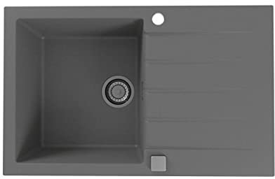 Alveus 1132025 CADIT 20 Fregadero de cocina de granito empotrado con escurridor, Hormigón