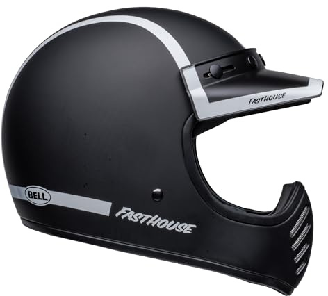 BELL HELMET MOTO-3 FASTHOUSE OLD ROAD MATTE/GLOSS BLACK/WHITE L ECE6