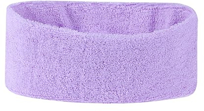 Toddmomy Sport Frottee Stirnband Verstellbar aus Baumwolle für Damen Yoga Fitness Alltag Atmungsaktives Schweißband Kosmetik Haarband Lavendel mit Flexiblem Verschluss