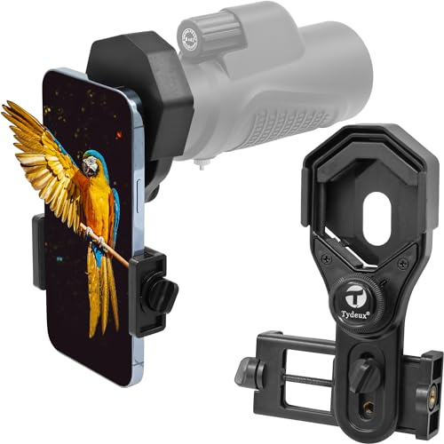 Tydeux Telescope Phone Adapter - Universal Smartphone Adapter Mount Working with Telescope, Monocular, Binocular, Microscope, Spotting Scope, Outdoor, Gift
