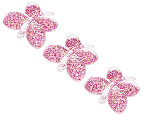 STOBOK 3St DIY zubehör Ohrring-Anhänger Charm-Armbänder Schlüsselanhänger Ornament Schmuck geformte Anhänger glitzernde Schmetterlinge groß Dekorationen Geburtstagsgeschenk Charme Acryl