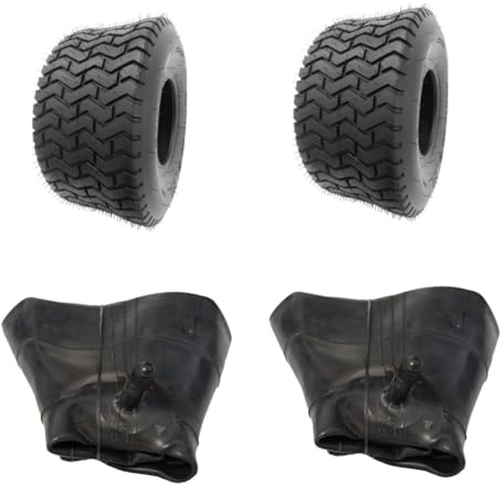 Lot de 2 chambres à air + 2 pneus de tondeuse à gazon 20 x 10,00-8 LG02 Pour tondeuse autoportée 20 x 10-8 - 20 x 10,00-8 - 20 x 10,00-8 Pneus à gazon avec chambre à air